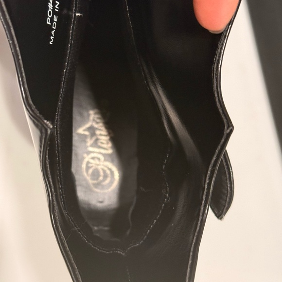 Pleaser Women's Black Pointed Skull Buckle Ankle Boots - Picture 3 of 7